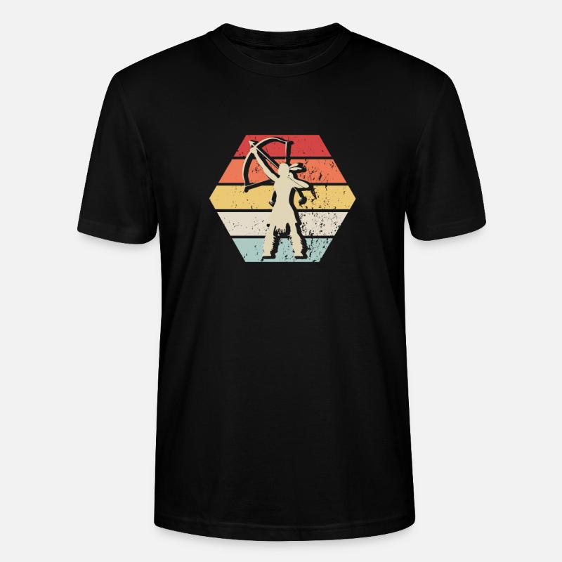 Indianer Geschenkidee - Stanley/Stella Unisex Bio-T-Shirt CRAFTER - Schwarz