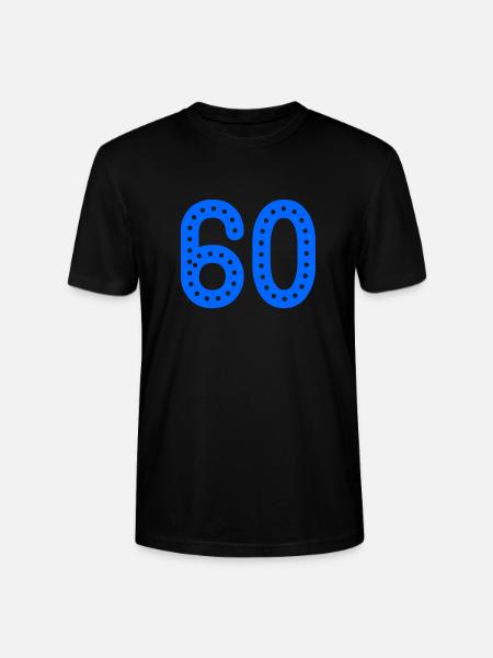 60 ÅR. 60 ÅRS JUBILÆUM. JUBILÆUM 60 ÅR. 60 - Stanley Stella CRAFTER unisex økologisk-T-shirt - sort