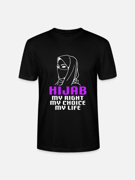 Muslim Hijab Headscarf - Stanley/Stella CRAFTER Unisex Organic T-Shirt - black