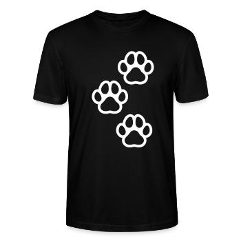 Hundepfote - Stanley/Stella Unisex Bio-T-Shirt CRAFTER - Schwarz - Vorne - Alina (178cm) & Michal (187cm)