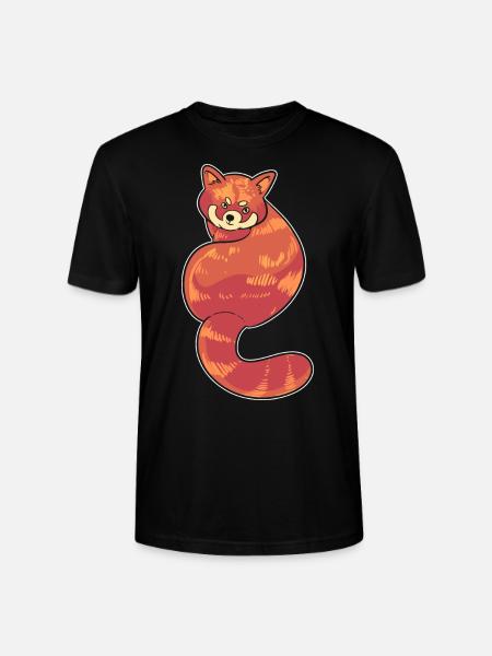 Netter roter Panda Panda-Pfleger - Stanley/Stella Unisex Bio-T-Shirt CRAFTER - Schwarz