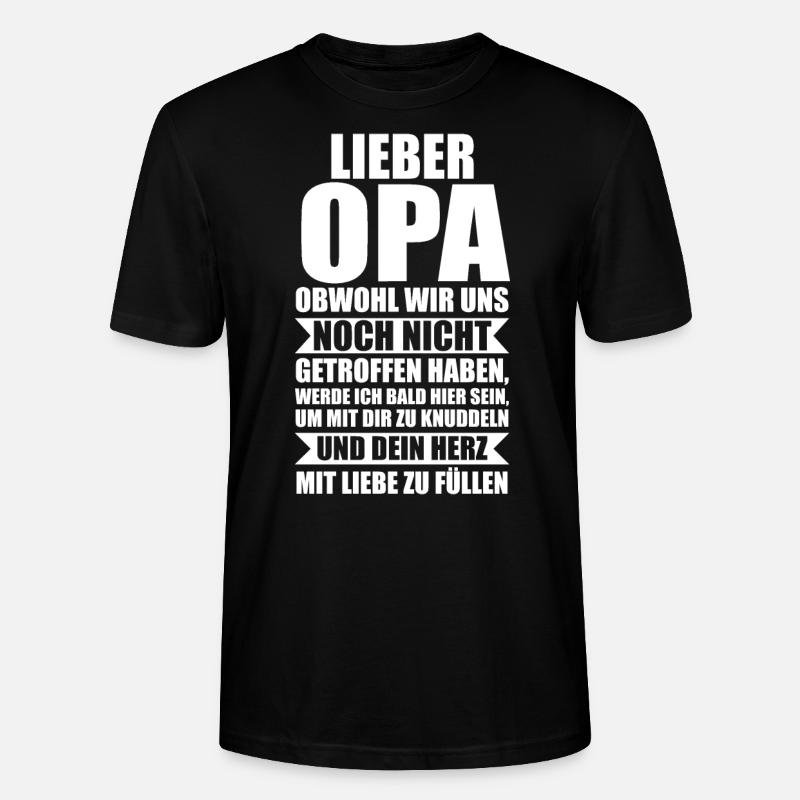 Opa Großvater Großväter Geschenk - Stanley/Stella Unisex Bio-T-Shirt CRAFTER - Schwarz