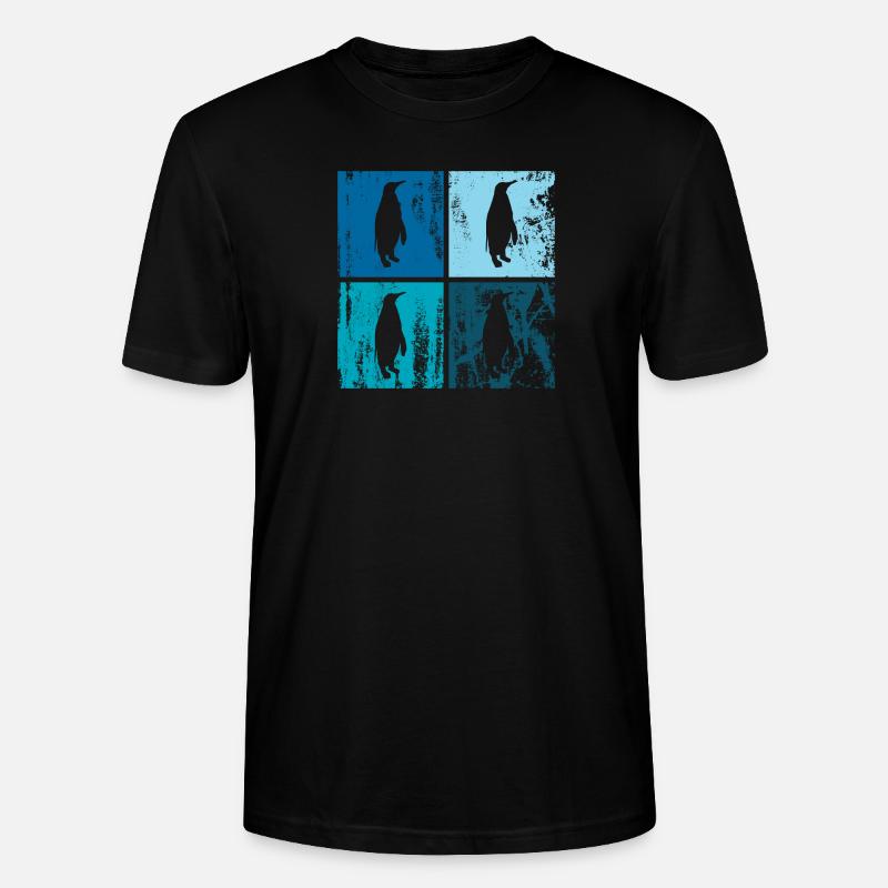 4 x Kaiserpinguin - Stanley/Stella Unisex Bio-T-Shirt CRAFTER - Schwarz