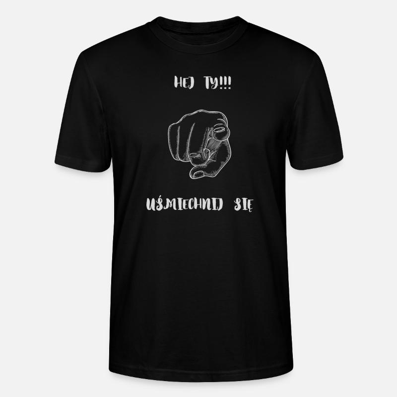 Hey, lächle. - Stanley/Stella Unisex Bio-T-Shirt CRAFTER - Schwarz