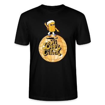 It`s Beer o`clock - Stanley/Stella Unisex Bio-T-Shirt CRAFTER - Schwarz - Vorne - Alina (178cm) & Michal (187cm)