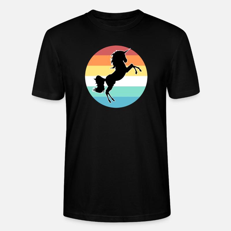 unicorn - Stanley/Stella CRAFTER Unisex Organic T-Shirt - black