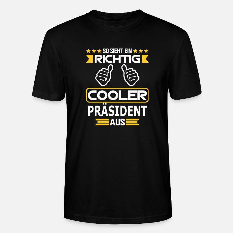 PRÄSIDENT - Stanley/Stella Unisex Bio-T-Shirt CRAFTER - Schwarz
