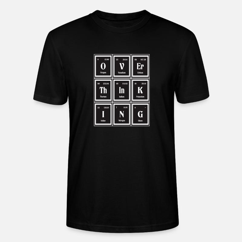 Überdenken | Periodensystem der Elemente - Stanley/Stella Unisex Bio-T-Shirt CRAFTER - Schwarz