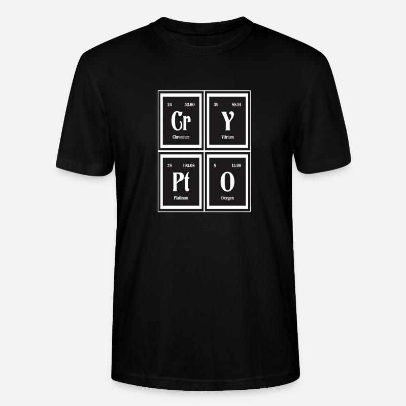 Krypto-| Periodensystem der Elemente - Stanley/Stella Unisex Bio-T-Shirt CRAFTER - Schwarz