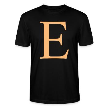 Personalised Your Name Custom Birthday Gift E - Stanley/Stella CRAFTER Unisex Organic T-Shirt - black - Front - Alina (178cm) & Michal (187cm)