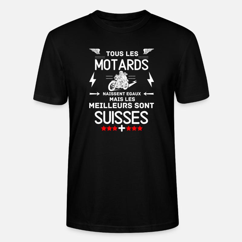 DIE BESTEN BIKER SIND SCHWEIZER - Stanley/Stella Unisex Bio-T-Shirt CRAFTER - Schwarz