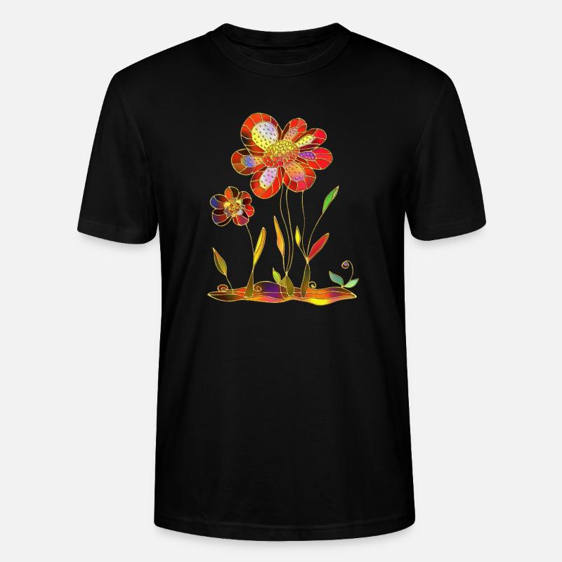 Fleur - T-shirt bio CRAFTER Stanley Stella Unisexe - noir