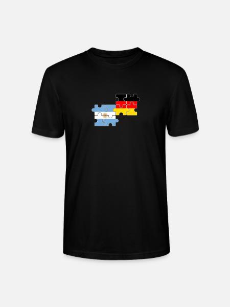 Argentine Allemagne Drapeau Argentin - T-shirt bio CRAFTER Stanley Stella Unisexe - noir
