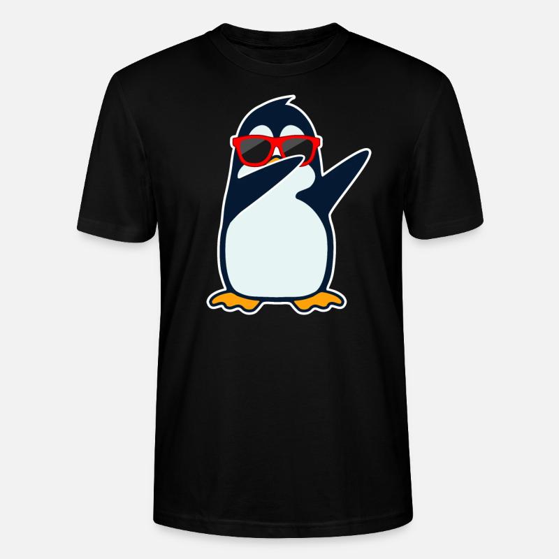 Pingouin tamponnant - T-shirt bio CRAFTER Stanley Stella Unisexe - noir
