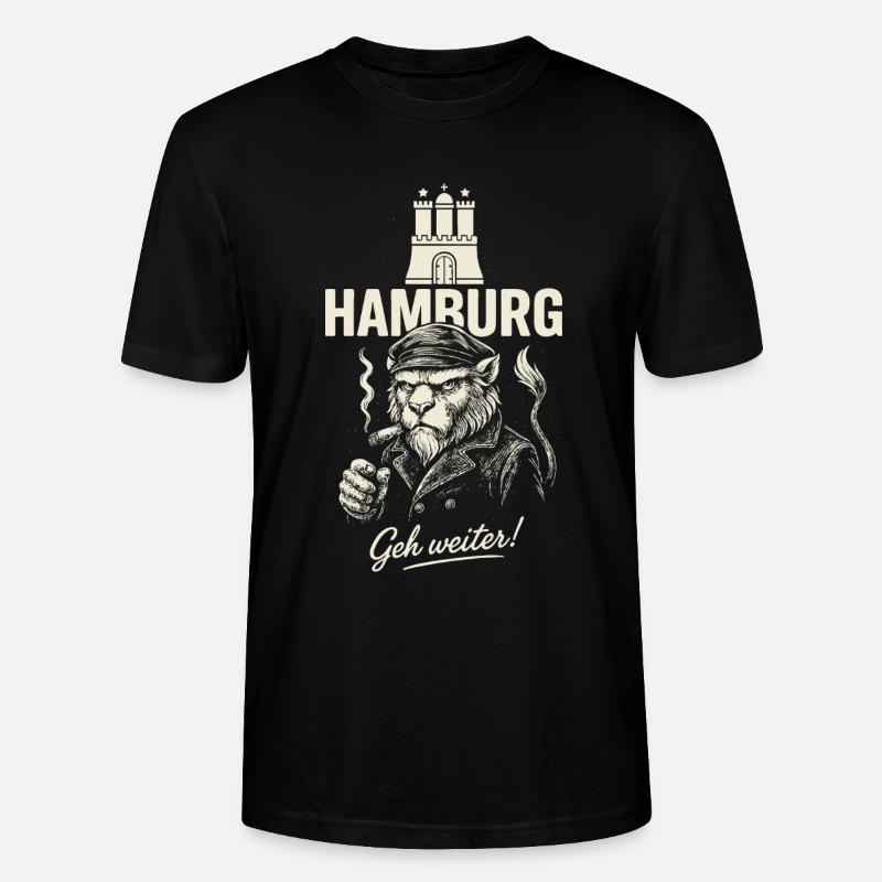 Hamburger Hafenraubein - Stanley/Stella Unisex Bio-T-Shirt CRAFTER - Schwarz