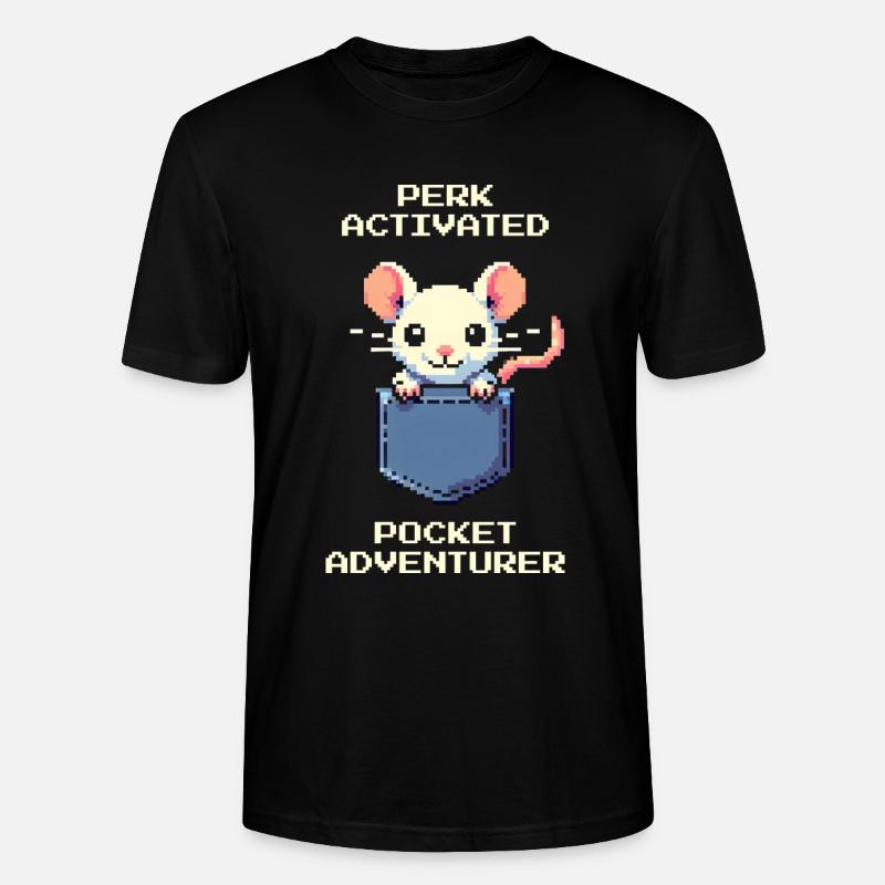 Atout activé : Aventurier de poche | Rat - T-shirt bio CRAFTER Stanley Stella Unisexe - noir
