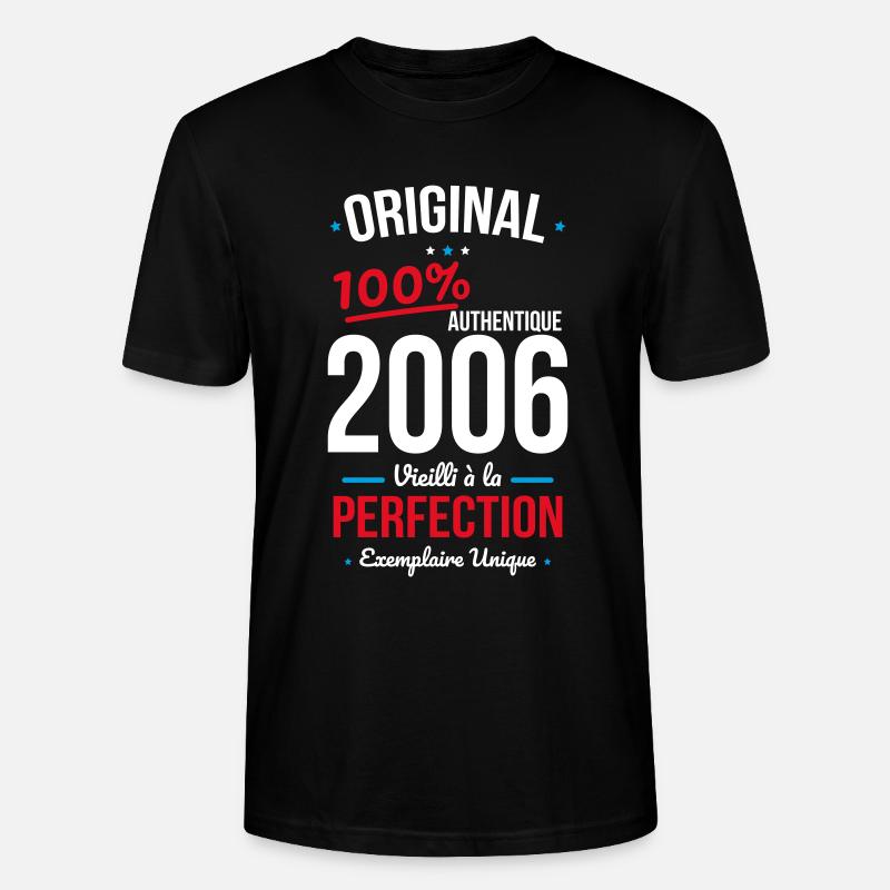 2006 – Original – Exemplaire unique - T-shirt bio CRAFTER Stanley Stella Unisexe - noir