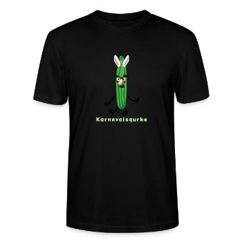 Carnival cucumber, cucumber, carnival, rabbit ears, helau - Stanley/Stella CRAFTER Unisex Organic T-Shirt - black - Front - Alina (178cm) & Michal (187cm)