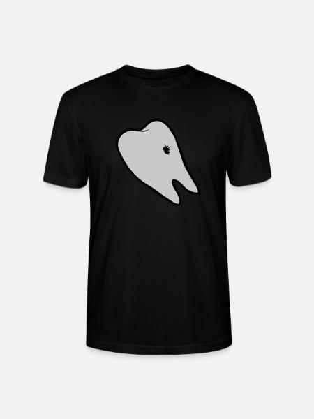 Caries hole tooth - Stanley/Stella CRAFTER Unisex Organic T-Shirt - black