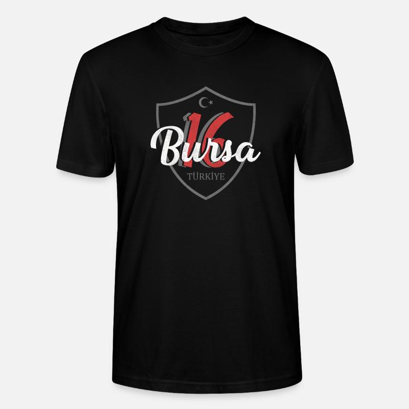Bursa - T-shirt bio CRAFTER Stanley Stella Unisexe - noir