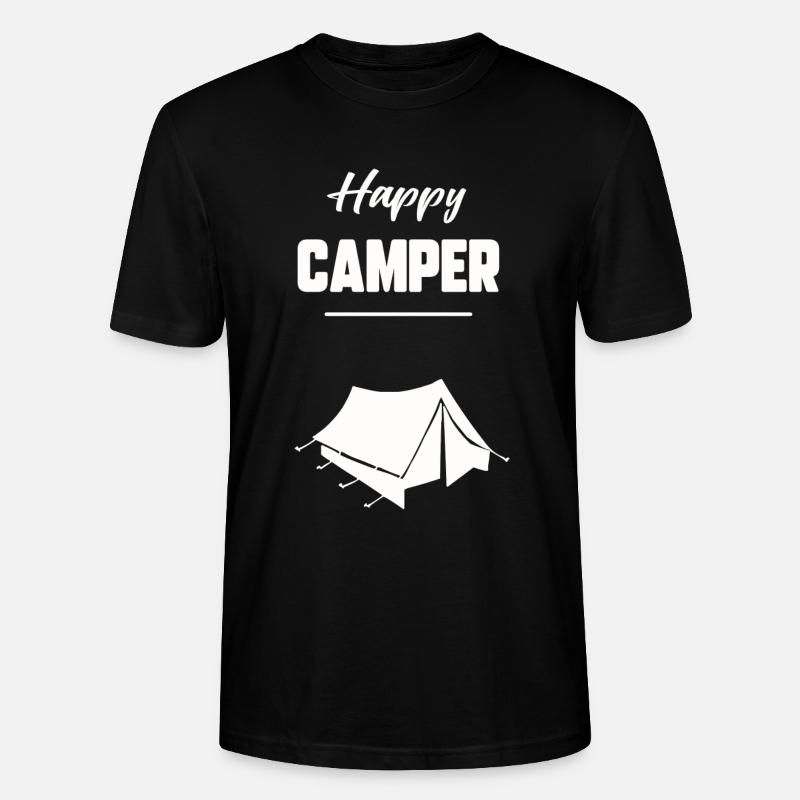 Glücklicher Camper - Stanley/Stella Unisex Bio-T-Shirt CRAFTER - Schwarz