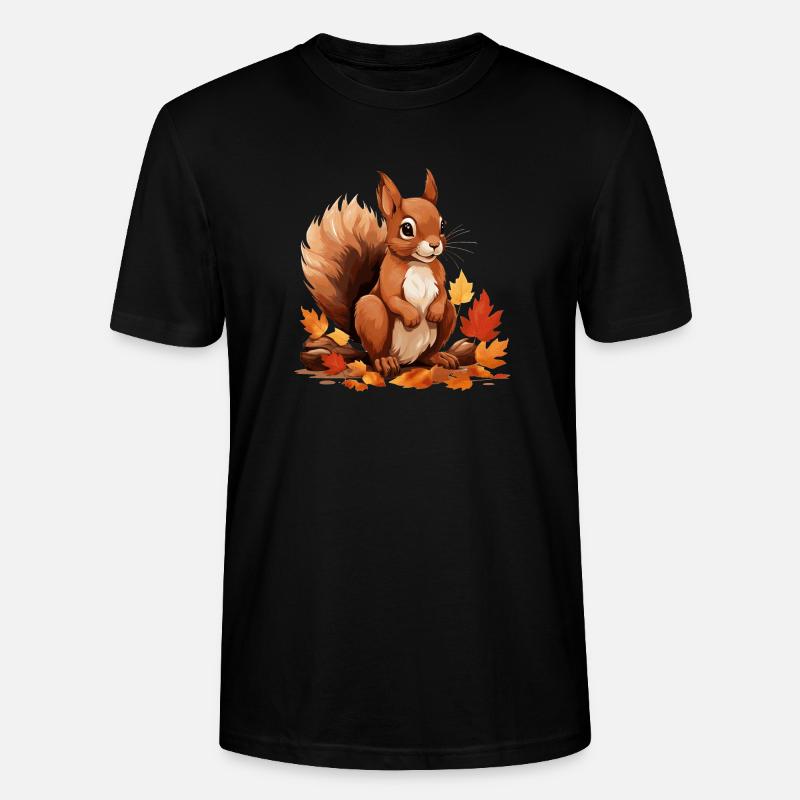 kleines Eichhörnchen - Stanley/Stella Unisex Bio-T-Shirt CRAFTER - Schwarz