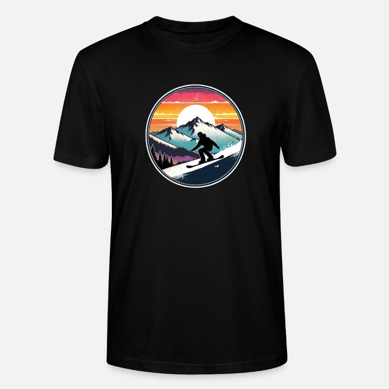 snowboard neige et ski - T-shirt bio CRAFTER Stanley Stella Unisexe - noir