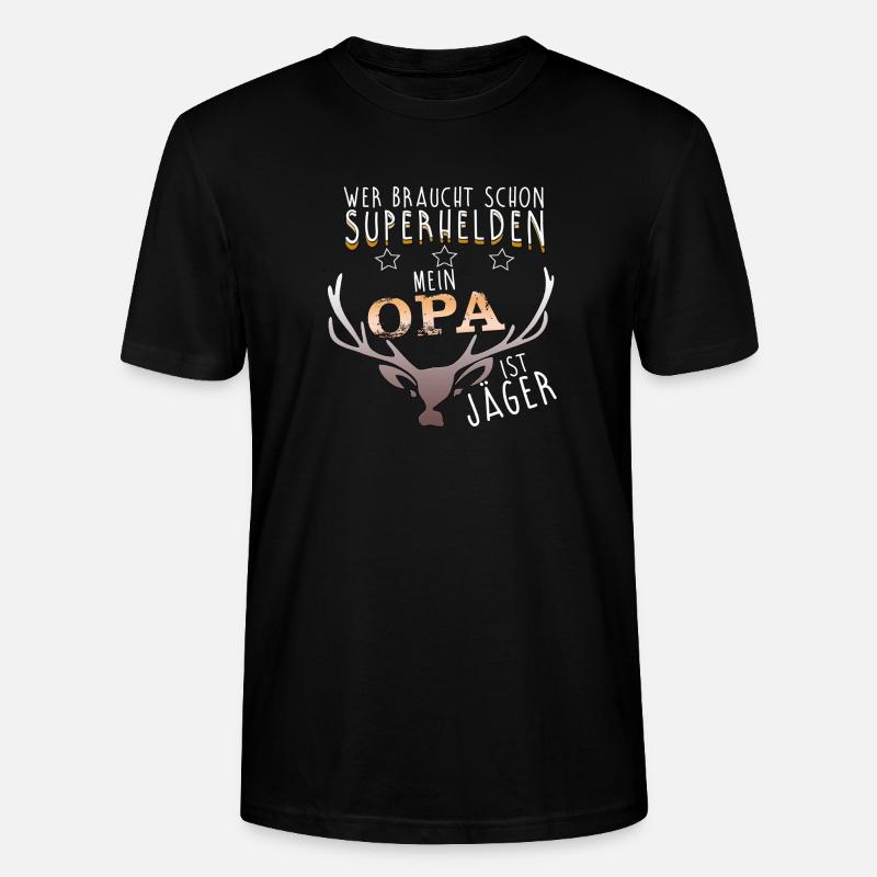 OPA Jäger - Stanley/Stella Unisex Bio-T-Shirt CRAFTER - Schwarz