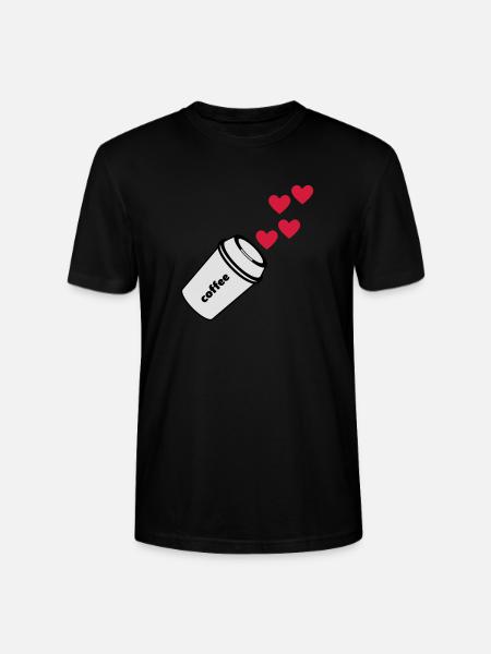 coffe love Kaffee Liebe - Stanley/Stella Unisex Bio-T-Shirt CRAFTER - Schwarz