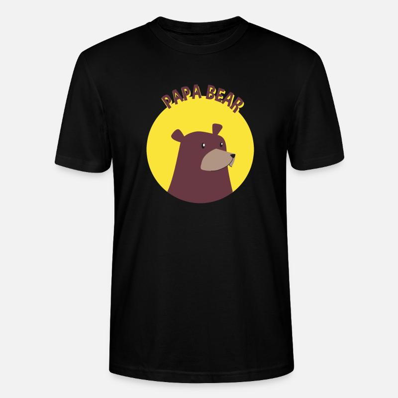 Papa Bear - Stanley/Stella Unisex Bio-T-Shirt CRAFTER - Schwarz