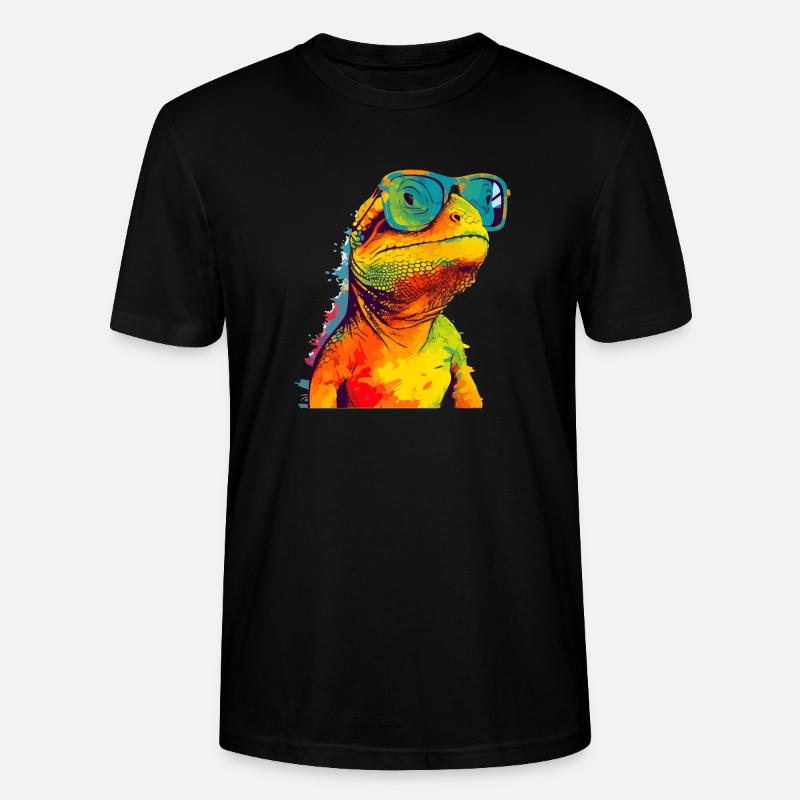Stein die Eidechse - Stanley/Stella Unisex Bio-T-Shirt CRAFTER - Schwarz