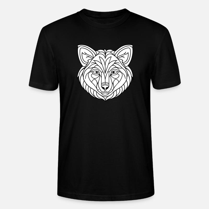 Wolfsgesicht - Stanley/Stella Unisex Bio-T-Shirt CRAFTER - Schwarz