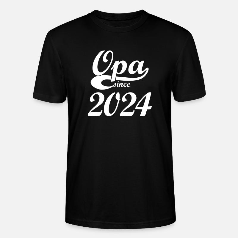 Opa since 2024 - Stanley/Stella Unisex Bio-T-Shirt CRAFTER - Schwarz