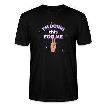 JE FAIS ÇA POUR MOI ! - T-shirt bio CRAFTER Stanley Stella Unisexe - noir - Devant - Alina (178cm) & Michal (187cm)