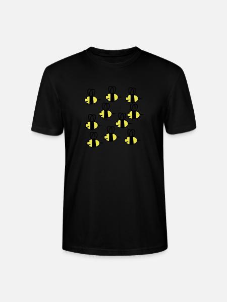 swarm of friendly bees - Stanley/Stella CRAFTER Unisex Organic T-Shirt - black