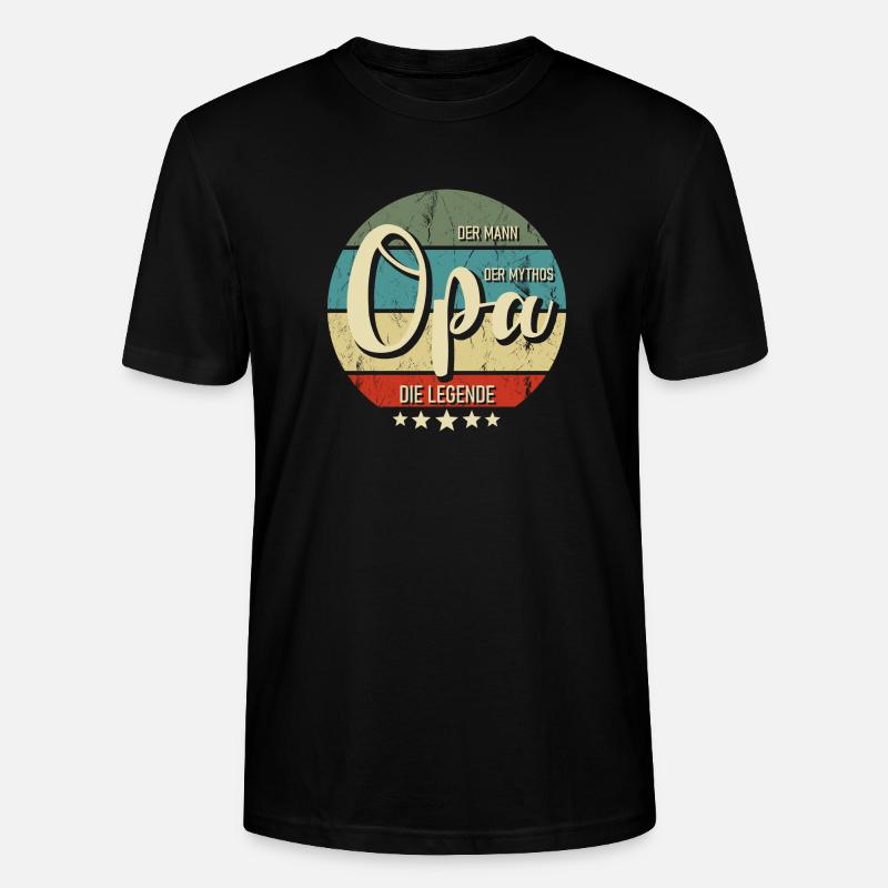 Opa - Stanley/Stella Unisex Bio-T-Shirt CRAFTER - Schwarz