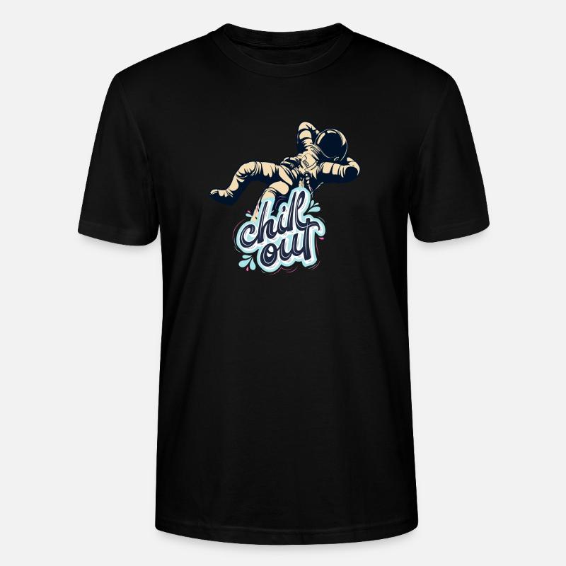 Chilling astronaut - Stanley/Stella Unisex Bio-T-Shirt CRAFTER - Schwarz