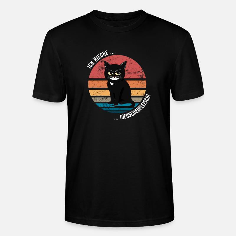 Genervte Katze - Retro Classic Design - Stanley/Stella Unisex Bio-T-Shirt CRAFTER - Schwarz