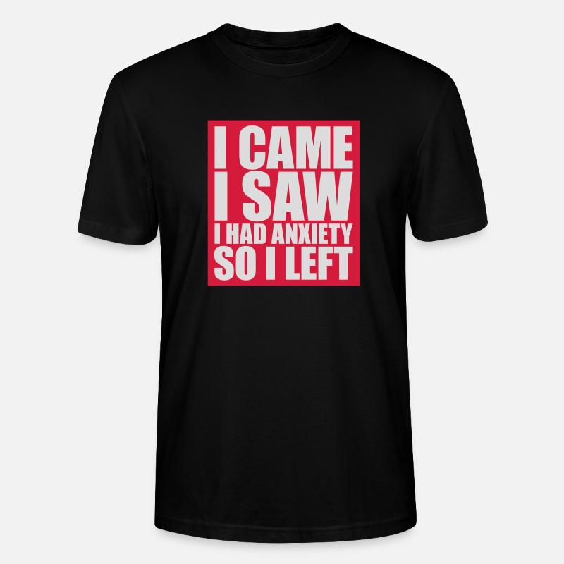 J’avais de l’anxiété en disant - T-shirt bio CRAFTER Stanley Stella Unisexe - noir