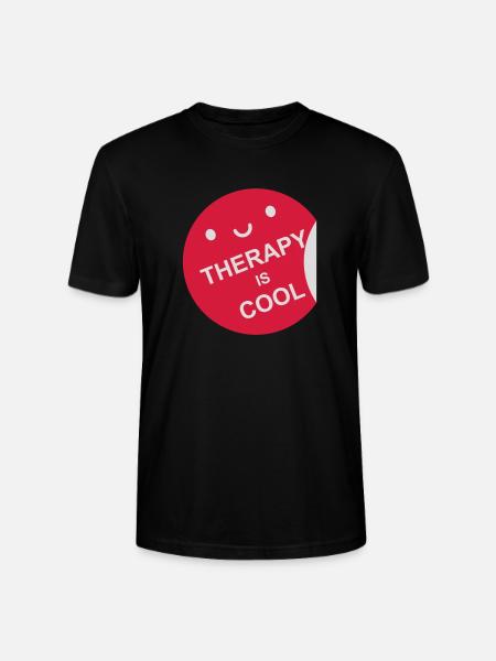 therapy is cool Quote - Stanley/Stella CRAFTER Unisex Organic T-Shirt - black