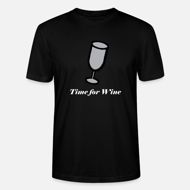 Wein Weinzeit Geschenk Geschenkidee Weintrinker - Stanley/Stella Unisex Bio-T-Shirt CRAFTER - Schwarz