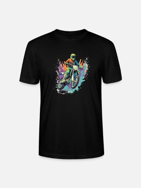 Motorcycle cross Fabio - Stanley/Stella CRAFTER Unisex Organic T-Shirt - black
