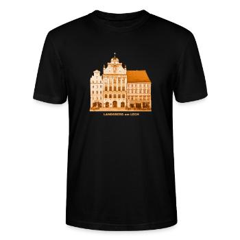 Landsberg am Lech Rathaus Bayern Oberbayern - Stanley/Stella Unisex Bio-T-Shirt CRAFTER - Schwarz - Vorne - Alina (178cm) & Michal (187cm)