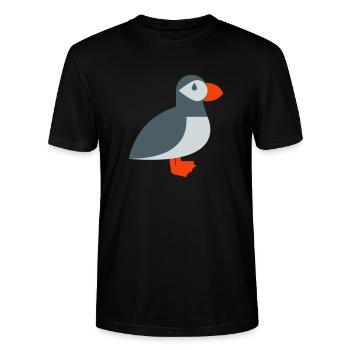 Puffin bird - Stanley/Stella CRAFTER Unisex Organic T-Shirt - black - Front - Alina (178cm) & Michal (187cm)