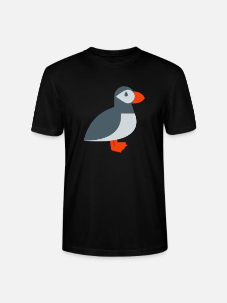 Puffin bird - Stanley/Stella CRAFTER Unisex Organic T-Shirt - black
