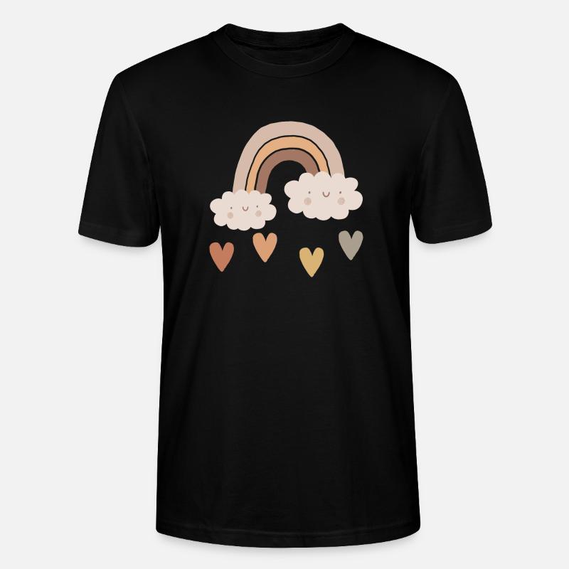 Color paths: boho rainbow - Stanley/Stella CRAFTER Unisex Organic T-Shirt - black