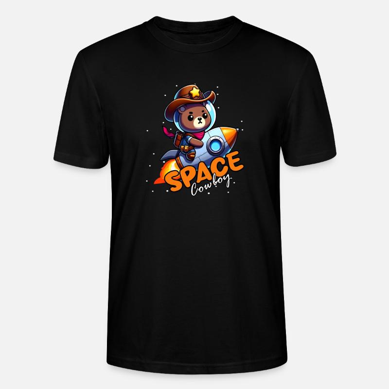 Ours cow-boy de l’espace - T-shirt bio CRAFTER Stanley Stella Unisexe - noir