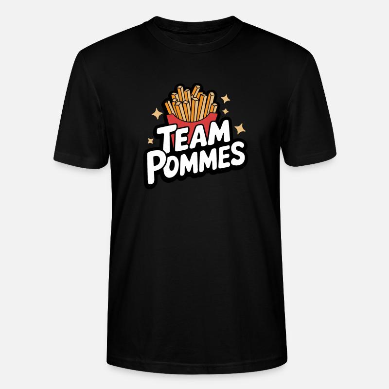 Frites, frites, restauration rapide - T-shirt bio CRAFTER Stanley Stella Unisexe - noir