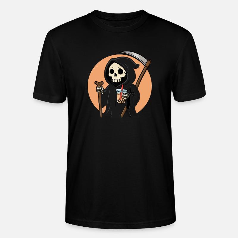 Sensenmann mit Boba - Stanley/Stella Unisex Bio-T-Shirt CRAFTER - Schwarz