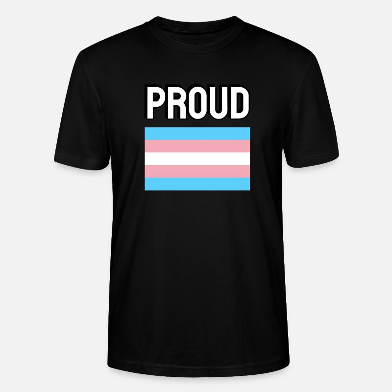 Trans Pride transfierté Drapeau Fier - T-shirt bio CRAFTER Stanley Stella Unisexe - noir